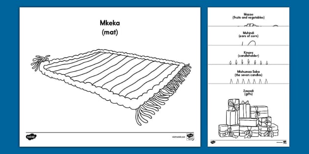 Printable kwanzaa loring pages for kids usa