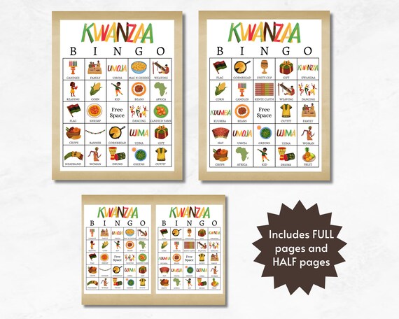 Kwanzaa bingo kwanzaa games printable kwanzaa party games
