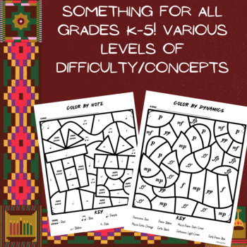 Kwanzaa music coloring pages