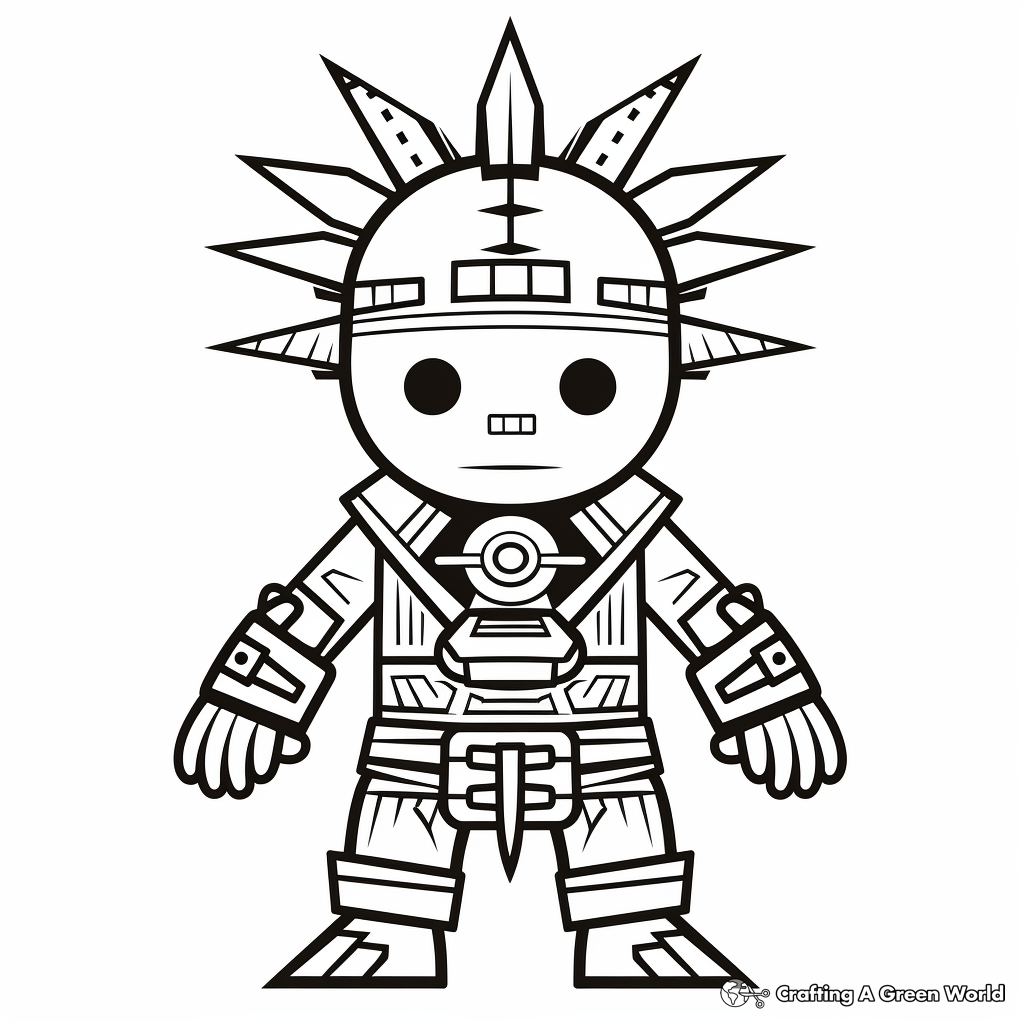 Kachina doll coloring pages