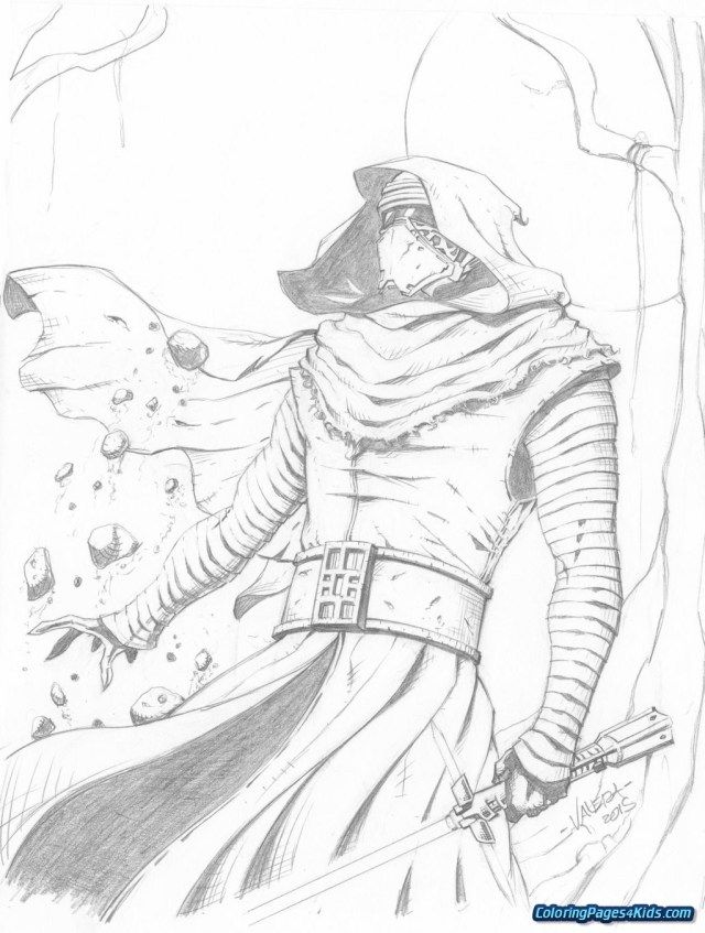 Great image of kylo ren coloring page