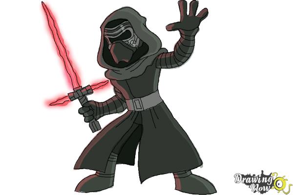 How to draw kylo ren from star wars vii