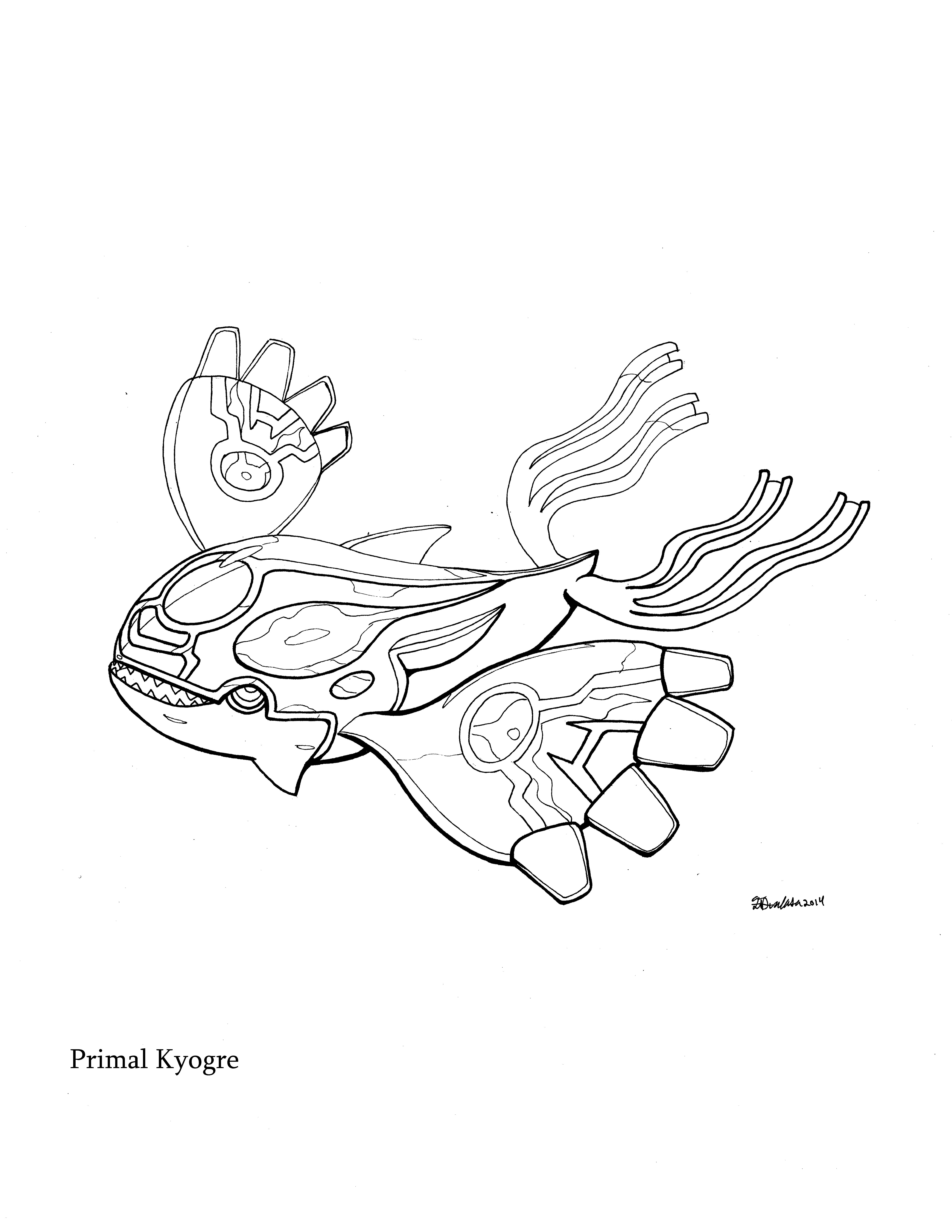 Primal kyogre lines by auronyth on