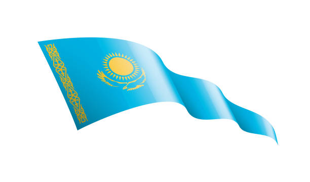 National flag of kazakhstan stock photos pictures royalty