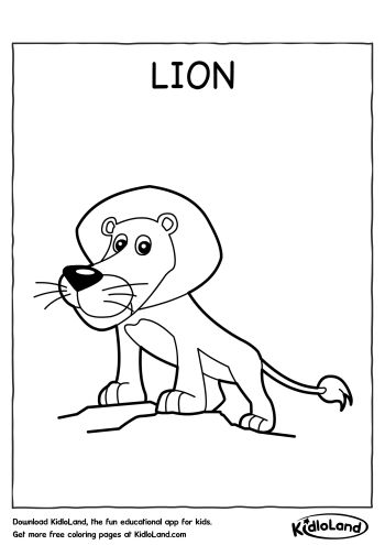 Download free lion coloring page and educational activity worksheets for kids