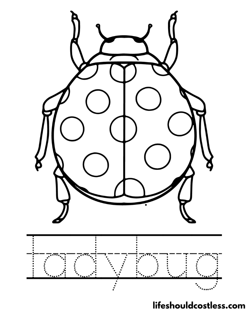 Ladybug coloring pages free printable pdf templates