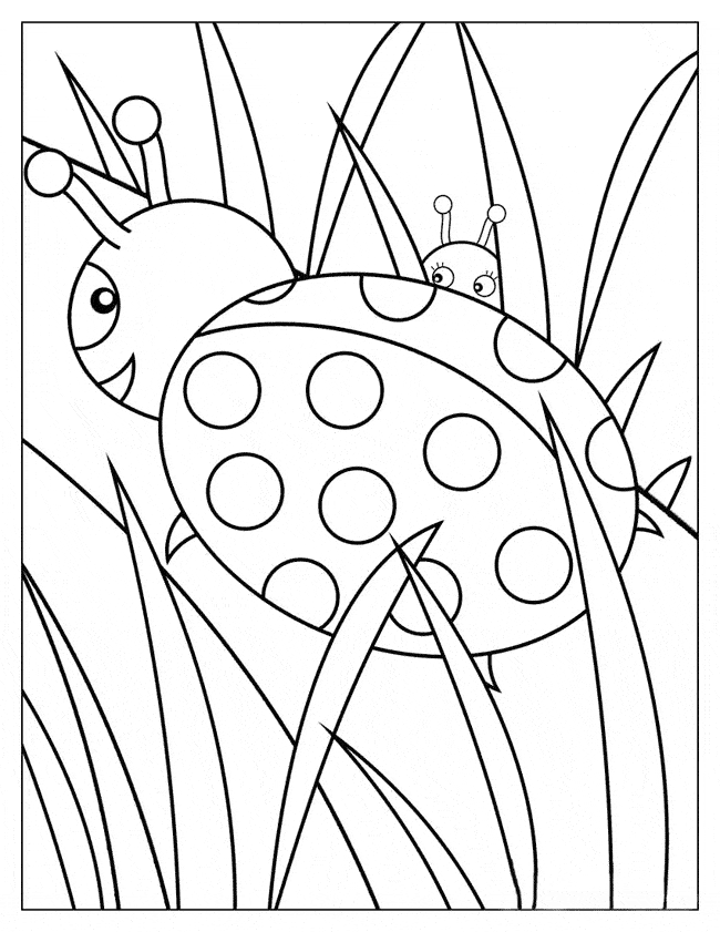 Ladybug coloring page