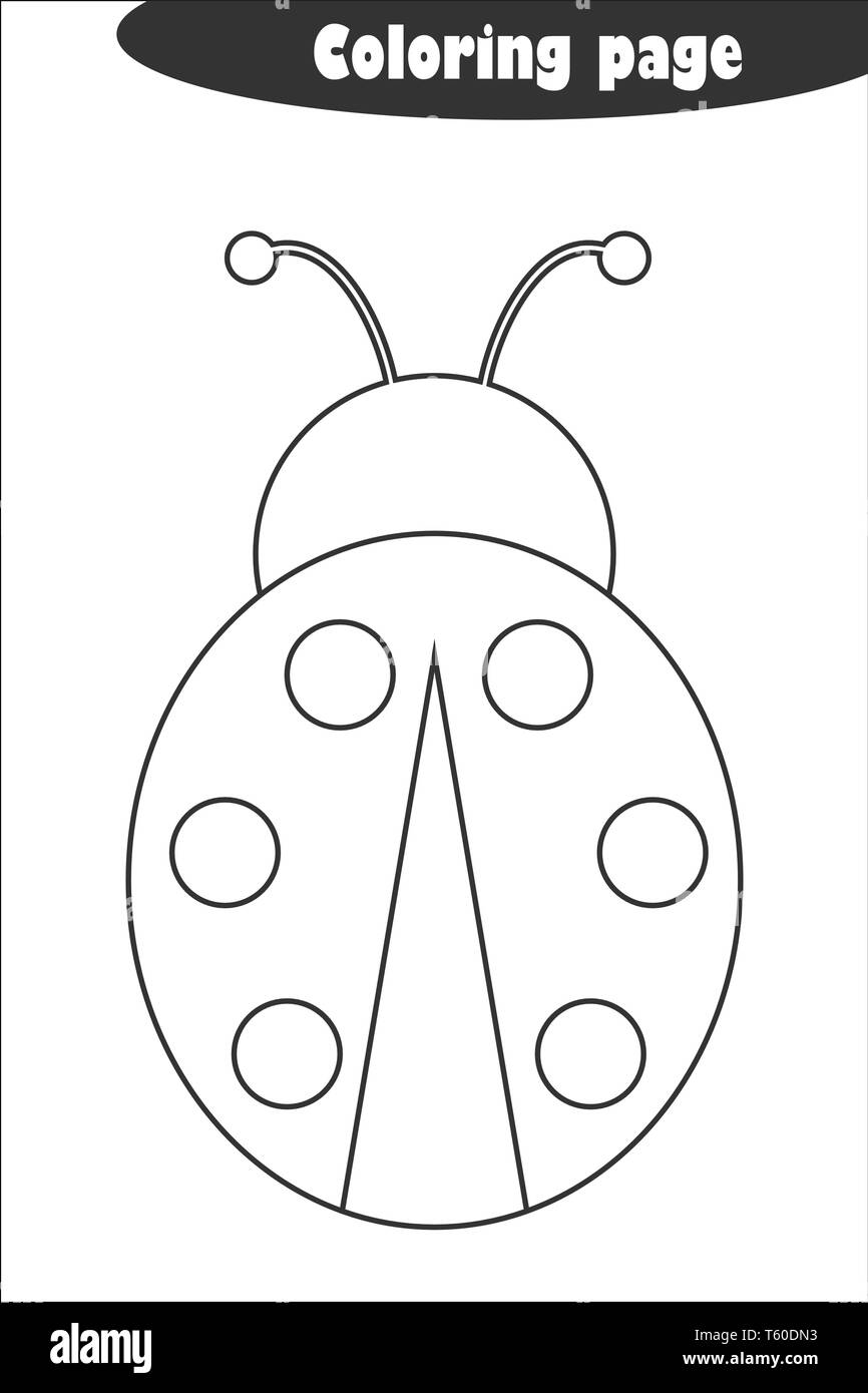 Ladybug drawing black and white stock photos images