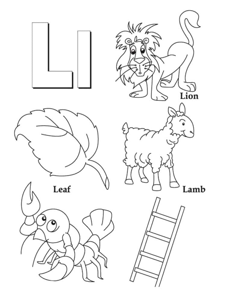 Letter l coloring pages