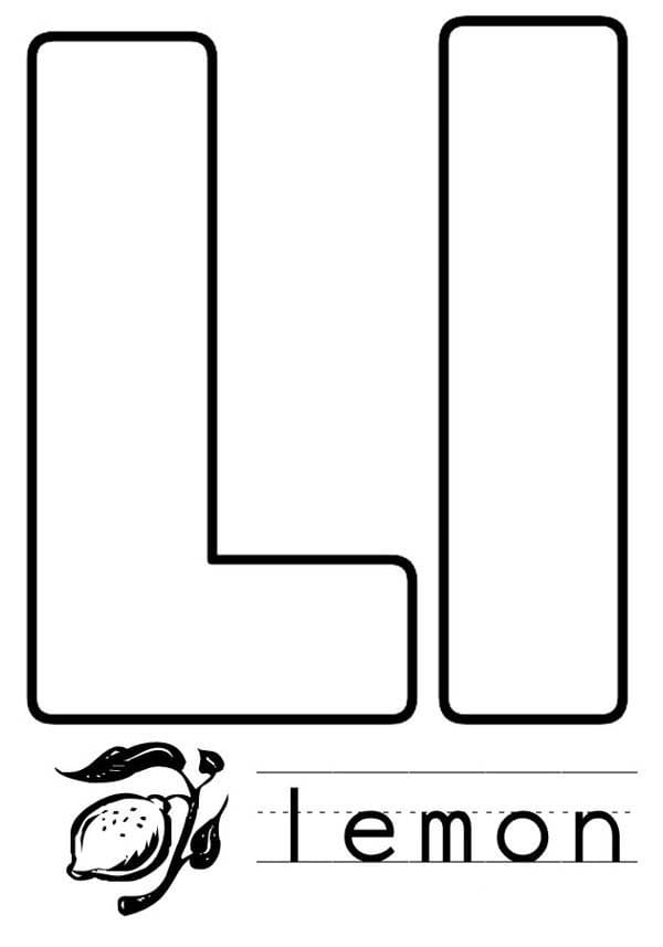 Letter l coloring pages