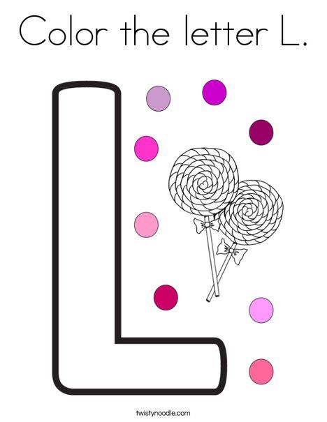 Color the letter l coloring page letter l coloring pages lettering
