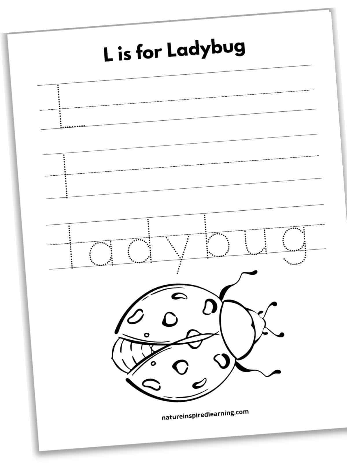 Letter l tracing worksheets free