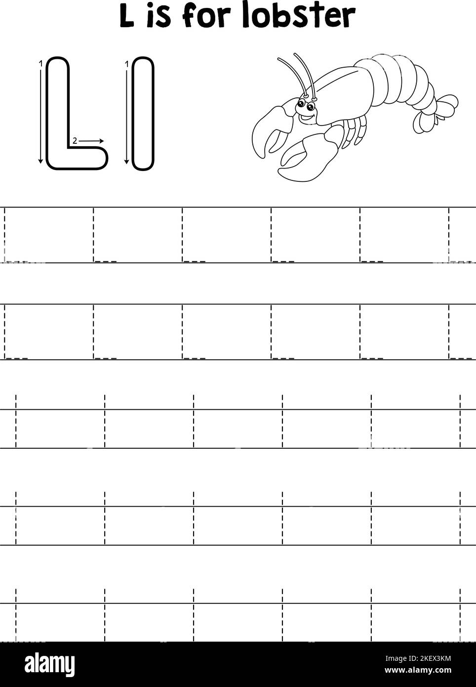 Tracing letter l hi