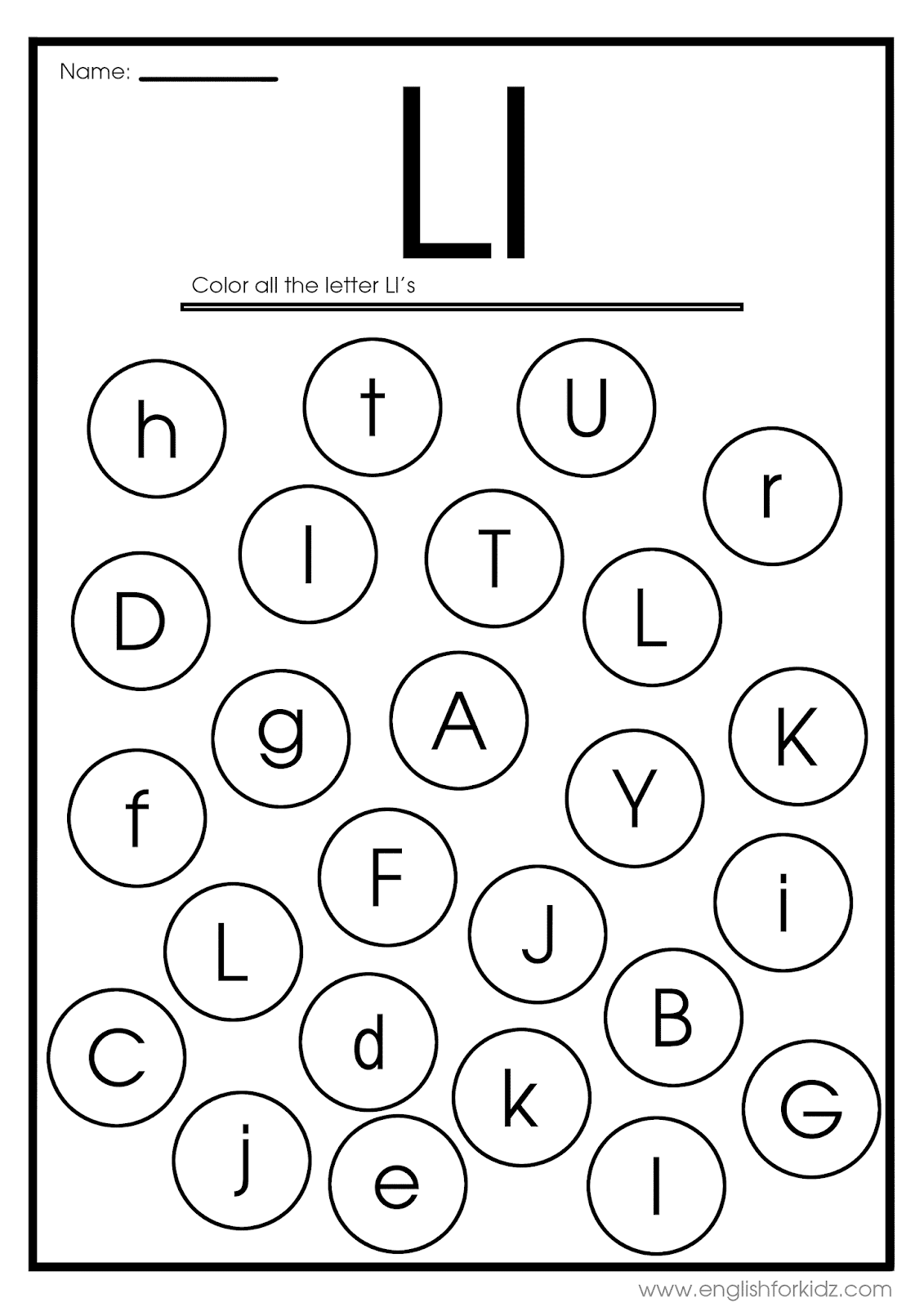 English for kids step by step letter l worksheets flash cards coloring pages