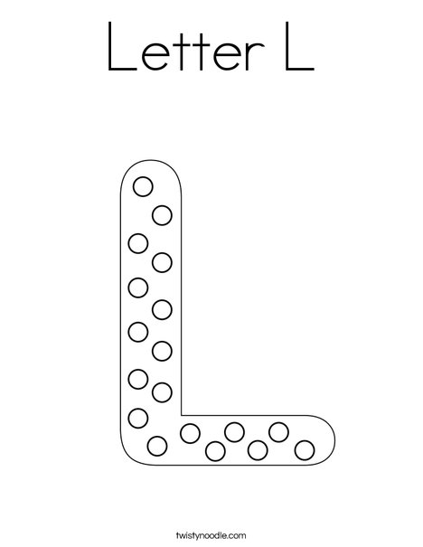 Letter l coloring page