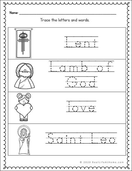Letter l â catholic letter of the week worksheets and coloring pages