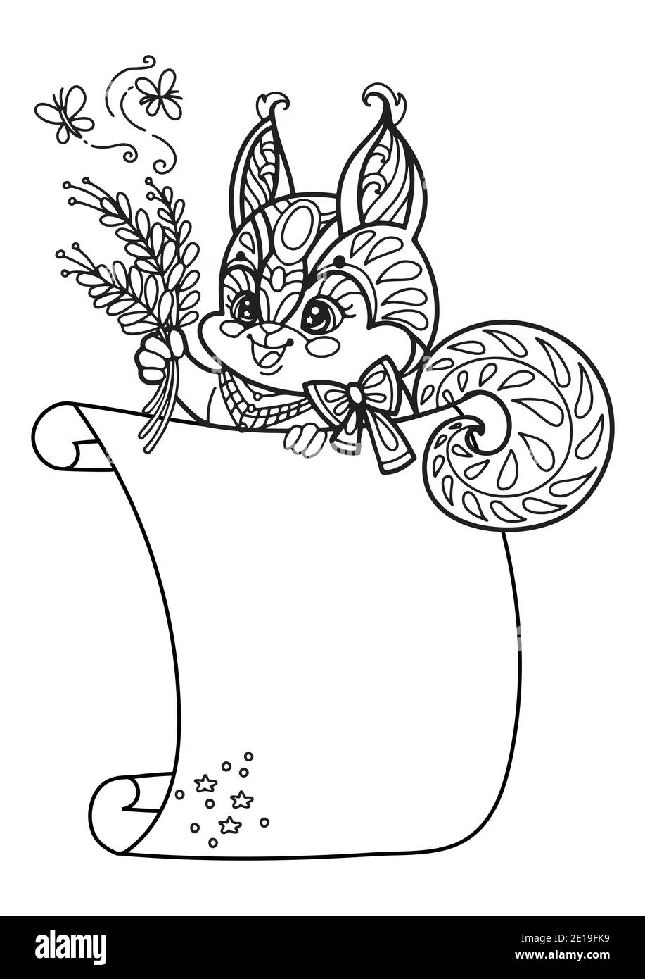 Arte de la ardilla imãgen vectorial de stock
