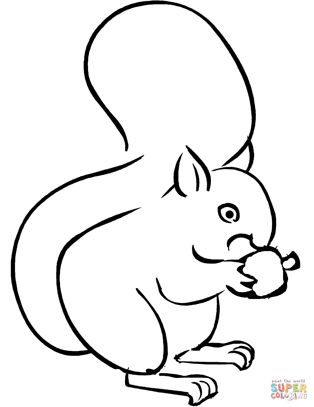 Dibujo de ardilla e bellota para colorear dibujos para colorear imprimir gratis