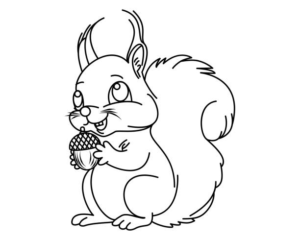 Ardilla voladora clipart de stock royalty