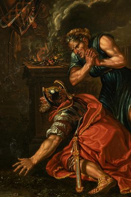 The witch of endor late th century oil on canvas for sale at