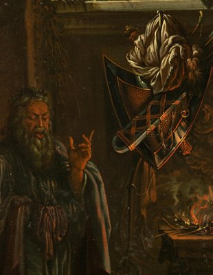 The witch of endor late th century oil on canvas for sale at