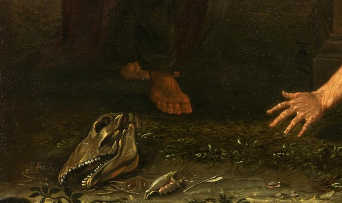 The witch of endor late th century oil on canvas for sale at