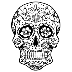 Top skull coloring pages for your little one
