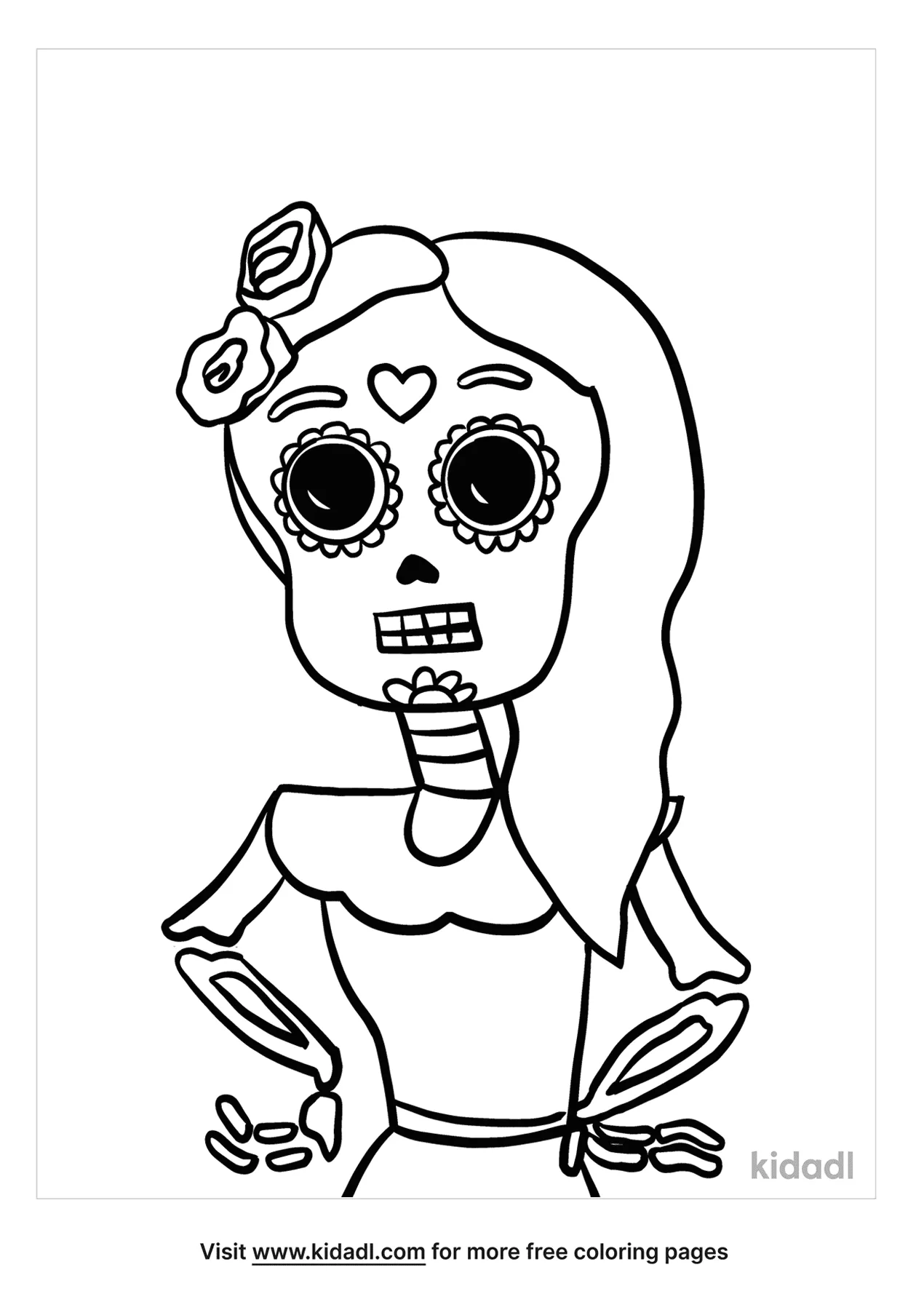 Free la catrina coloring page coloring page printables