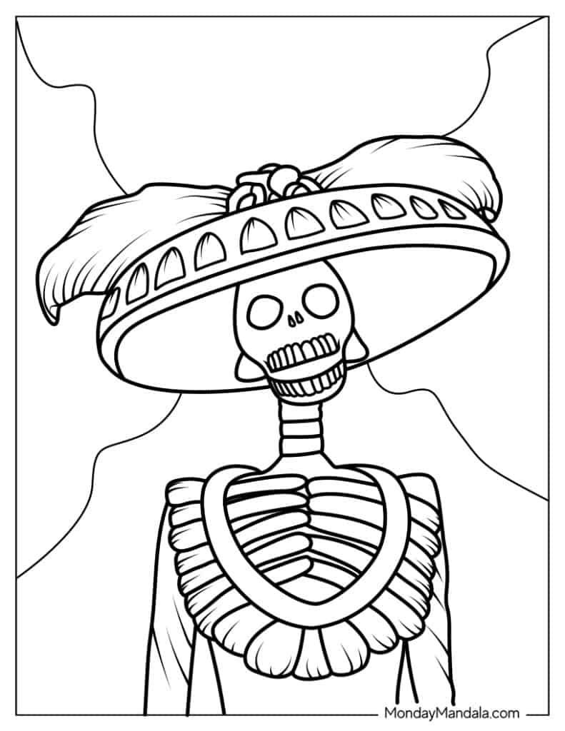 Sugar skulls coloring pages free pdf printables