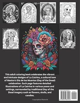 La trina a celebration of day of the dead mandala adult coloring pages dia de los muertos coloring book dibujos pinto books