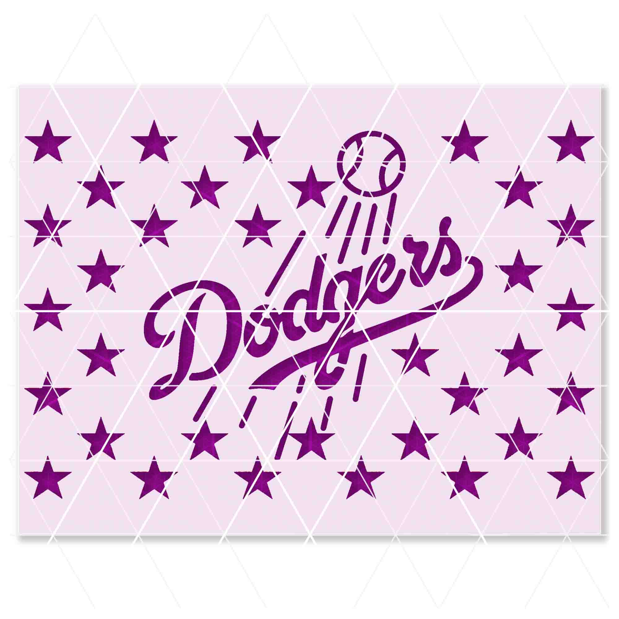 Los angeles dodgers stencil