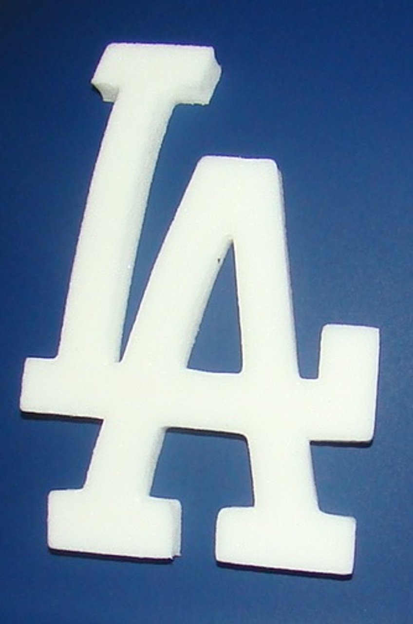 La dodgers raised d printed foam full size batting helmet