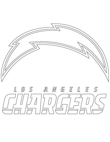 Los angeles chargers logo coloring page free printable coloring pages