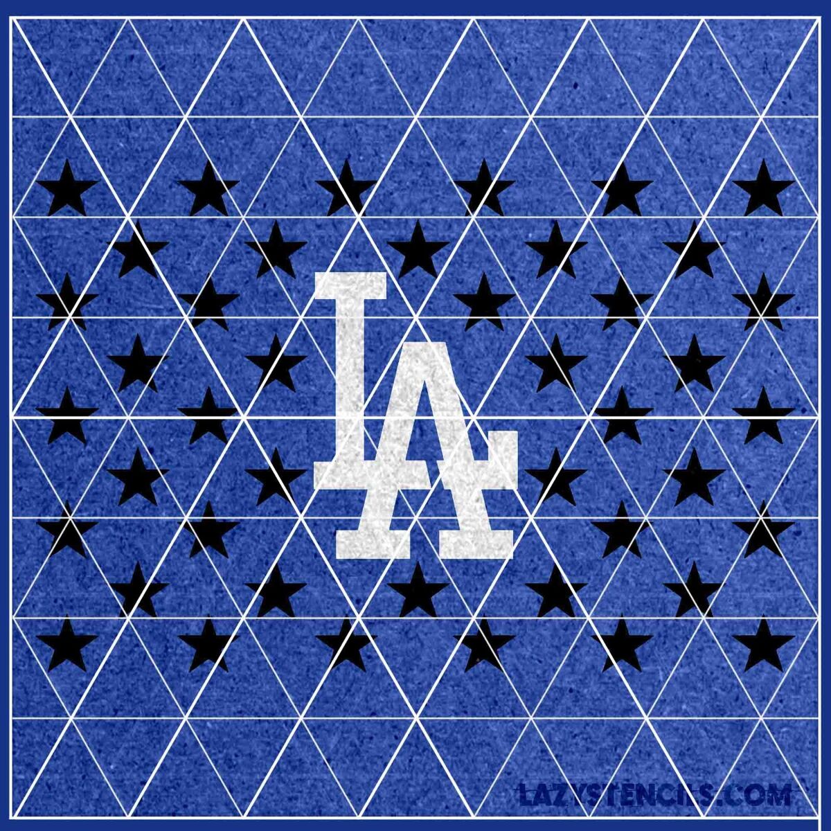 La los angeles dodgers stencil