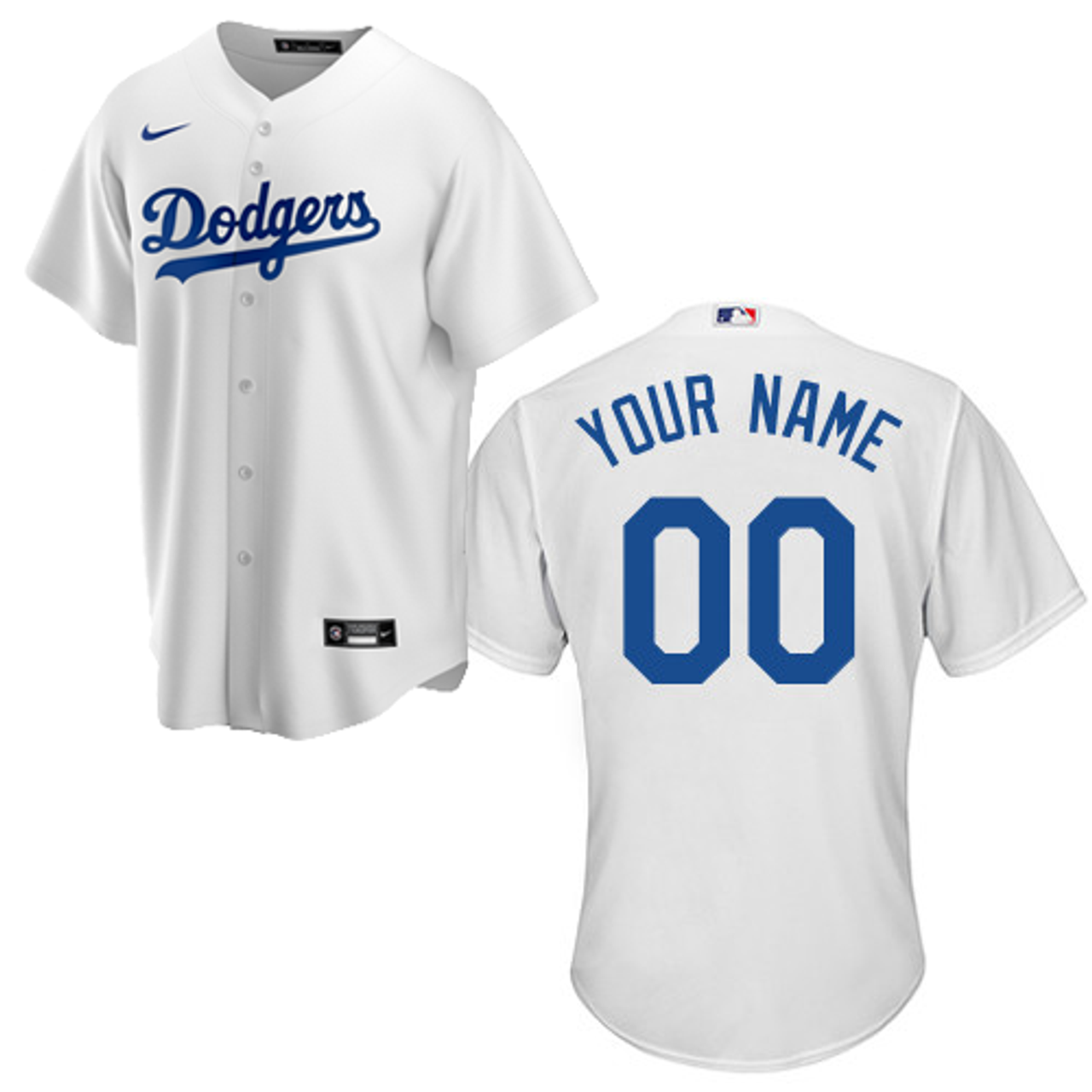 La dodgers replica personalized home jersey
