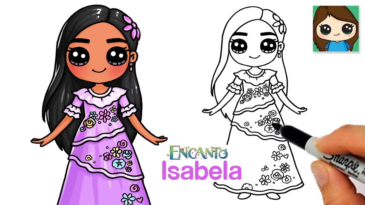 How to draw isabela adrigal ðdisney encanto