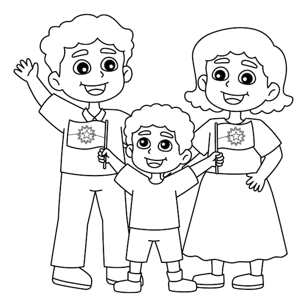 Premium vector th of july statue of liberty coloring page