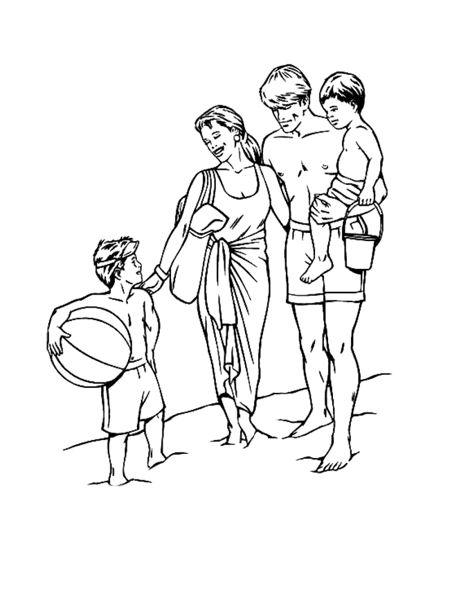 Familia para colorear e imprimir