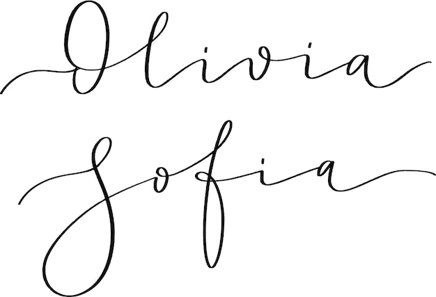Premium vector name lettering text lettering la familia text logo family name identity