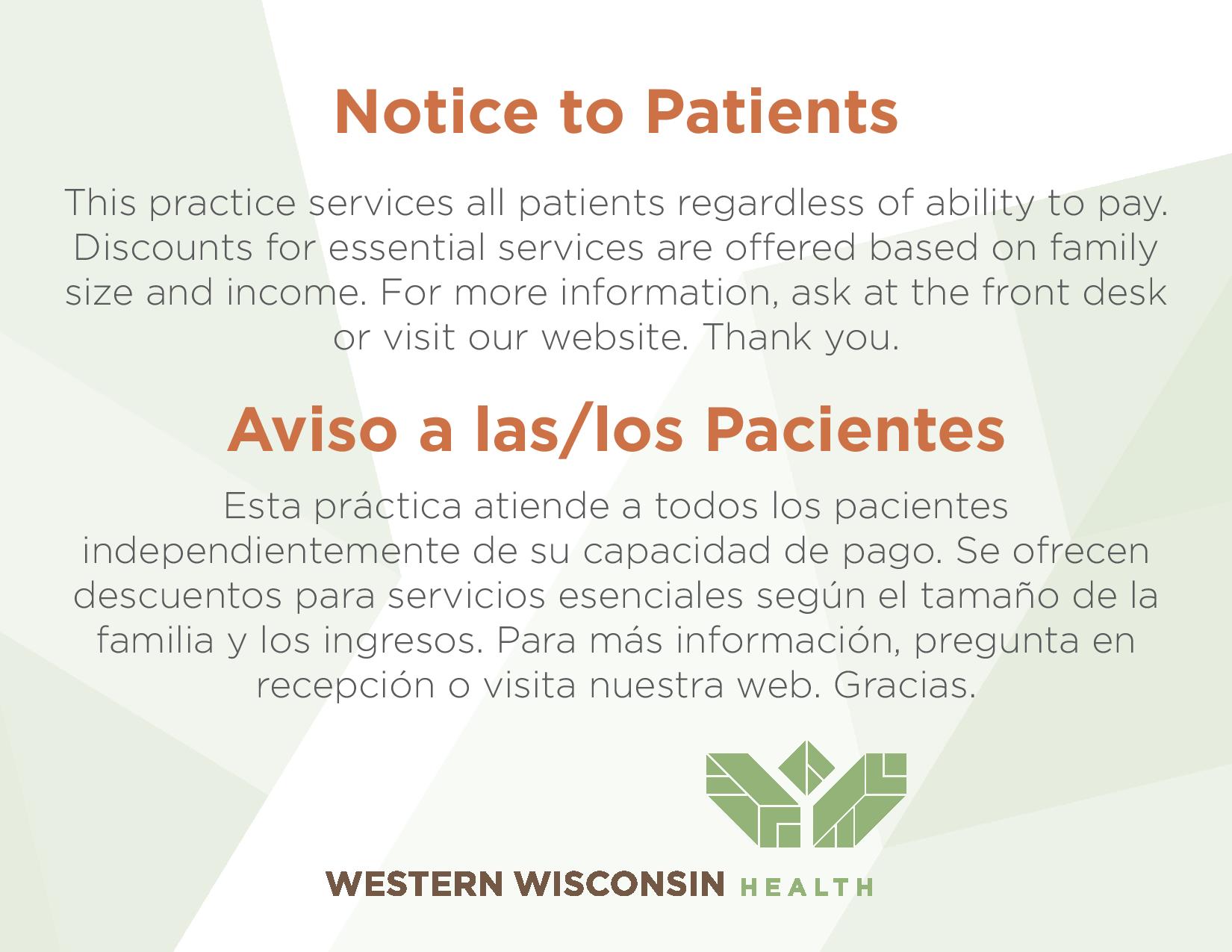 Financial assistance â western wisconsin health