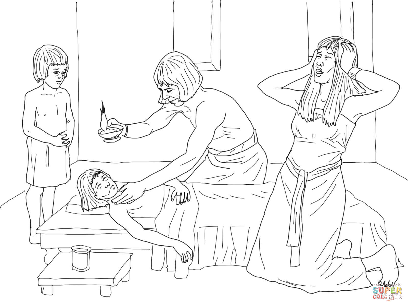 Death of the firstborn coloring page free printable coloring pages