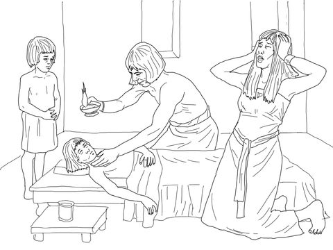 Death of the firstborn coloring page free printable coloring pages