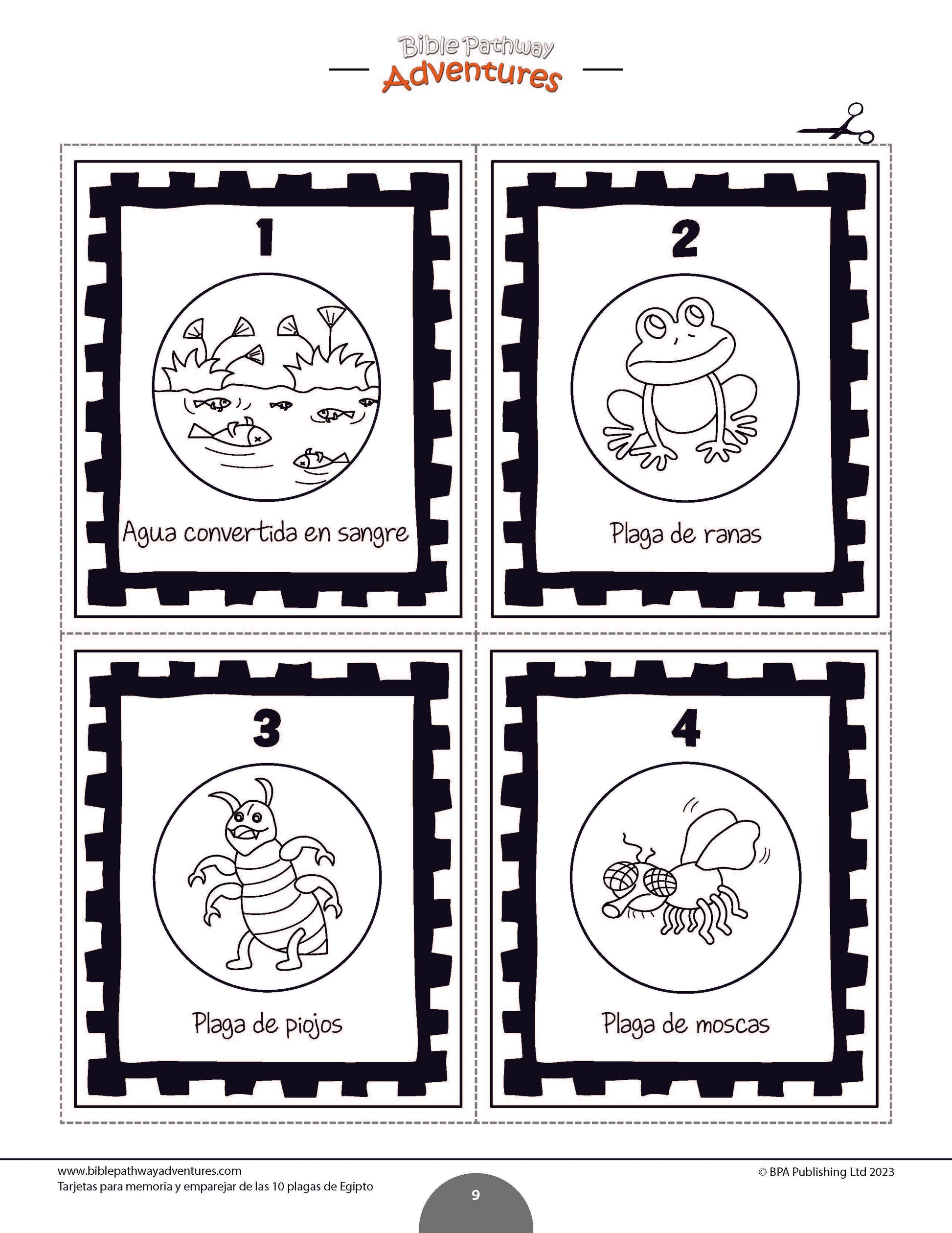 Las plagas de egipto tarjetas para memoria y emparejar pdf â bible pathway adventures