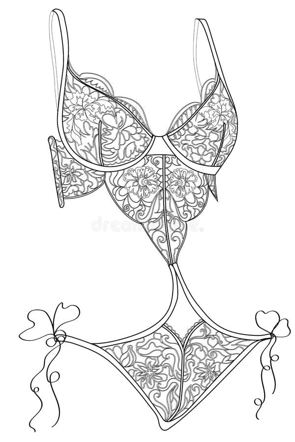 Coloring lingerie stock illustrations â coloring lingerie stock illustrations vectors clipart