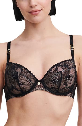 Chantelle lingerie orchids underwire plunge bra