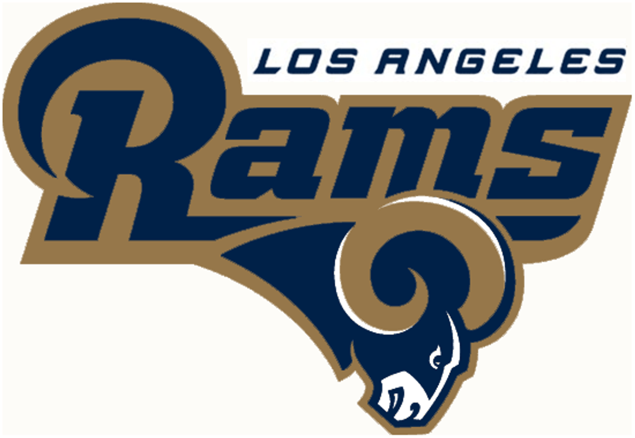 Los angeles rams cornhole decal