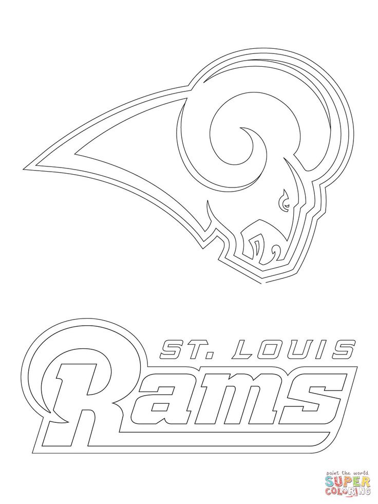 St louis rams logo super coloring football coloring pages coloring pages free printable coloring pages