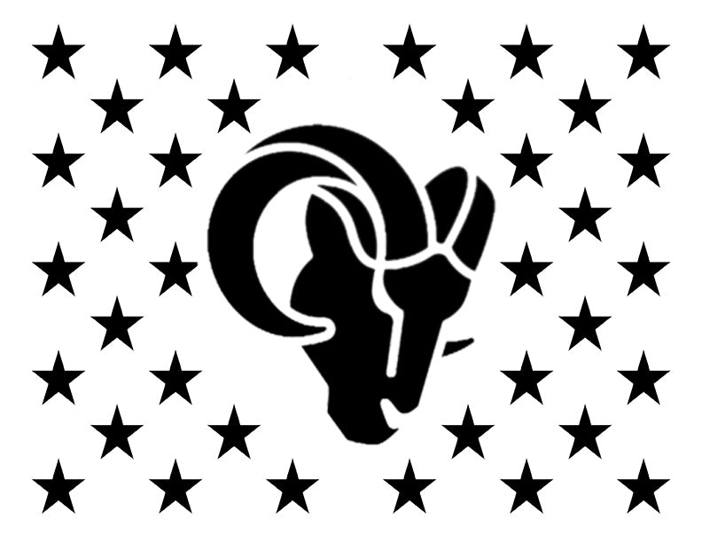 Los angeles rams la rams flag star x stencil fast free ship â my custom stencils