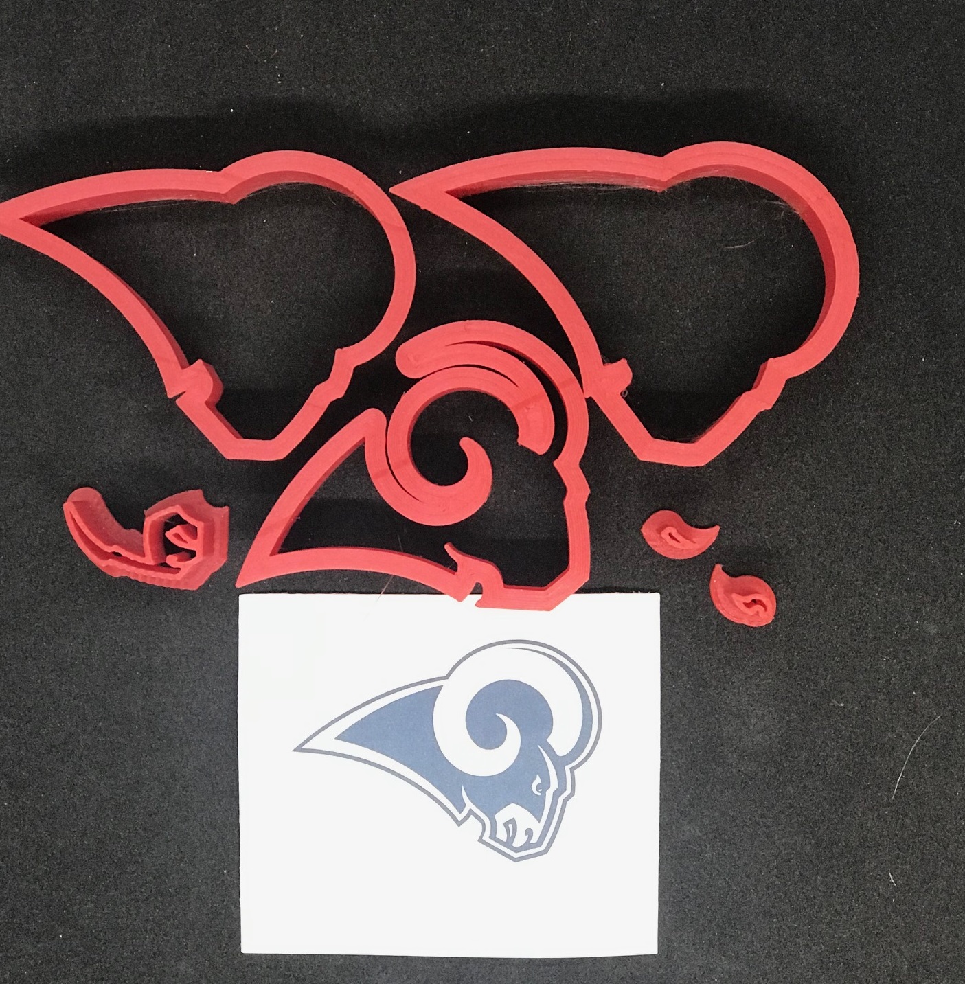 Los angeles rams fondant cookie cutter