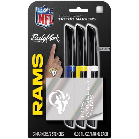 Nfl los angeles rams temporary tattoo marker